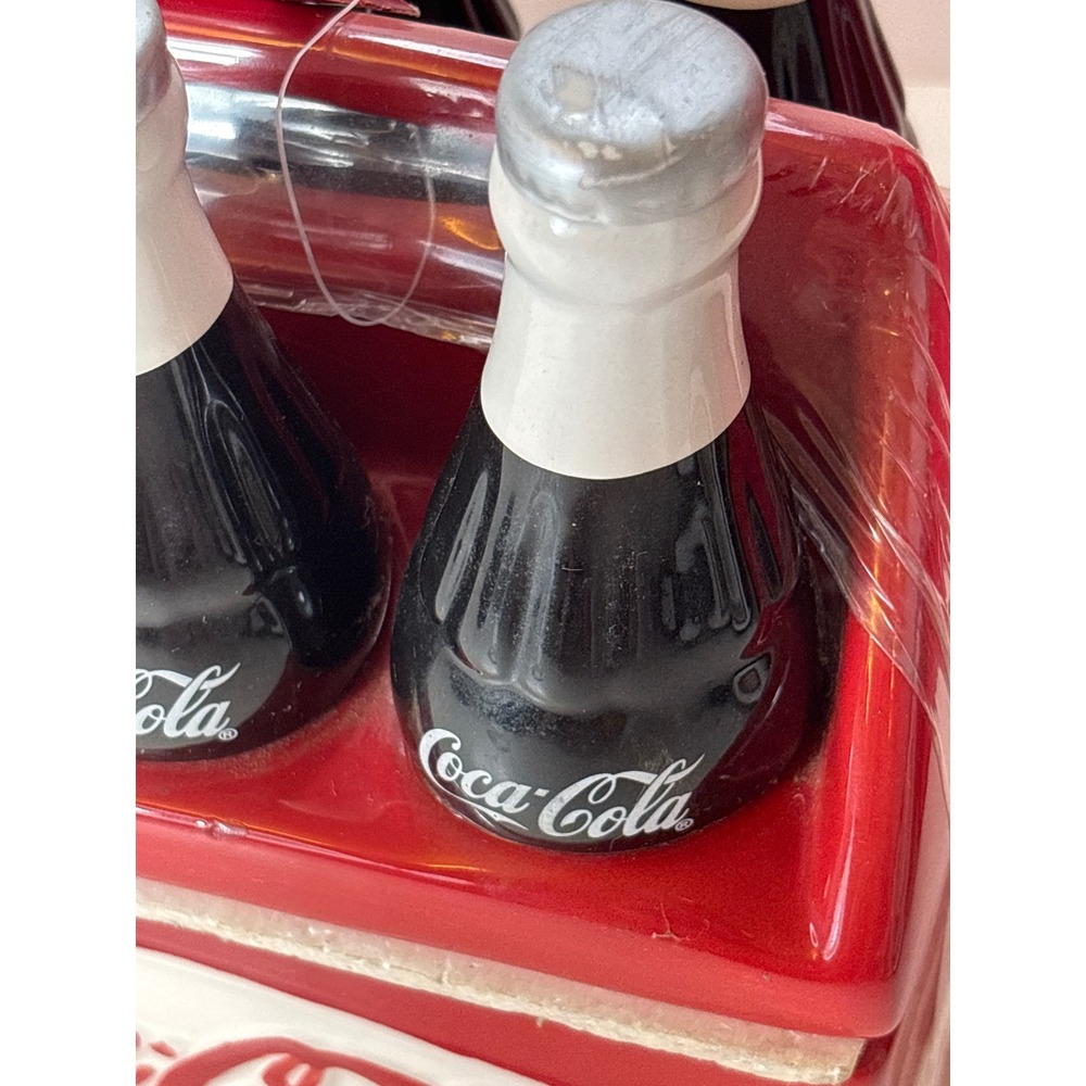 Vintage Coca-Cola Ceramic Cookie Jar Houston Harvest 6 Pk Bottle Design 90s NOS - Picture 13 of 16